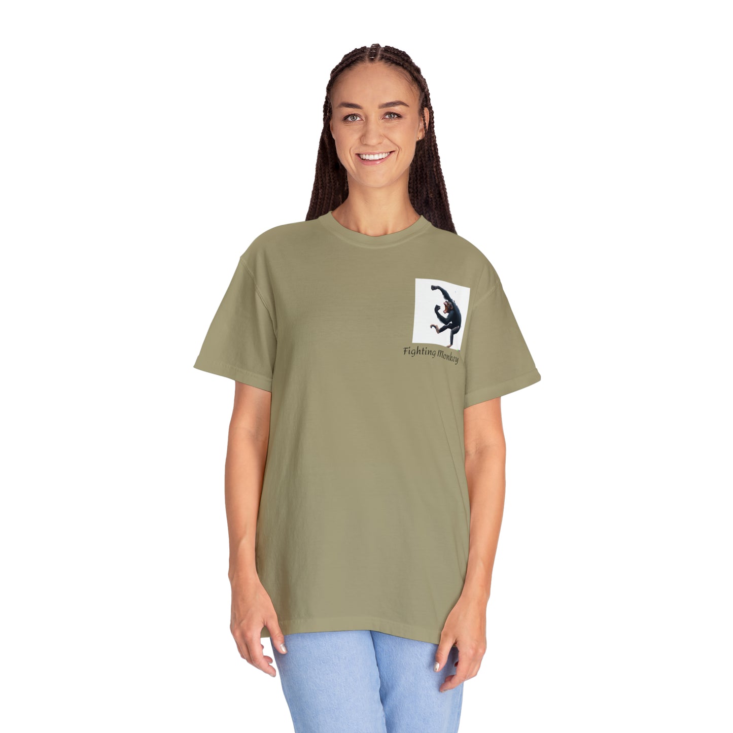 Fighting Monkey- Unisex Garment-Dyed T-shirt