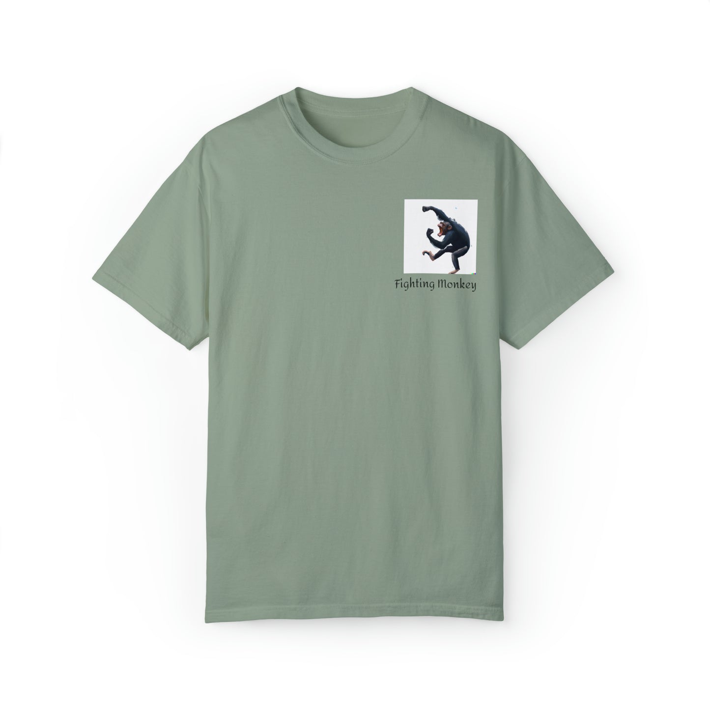 Fighting Monkey- Unisex Garment-Dyed T-shirt