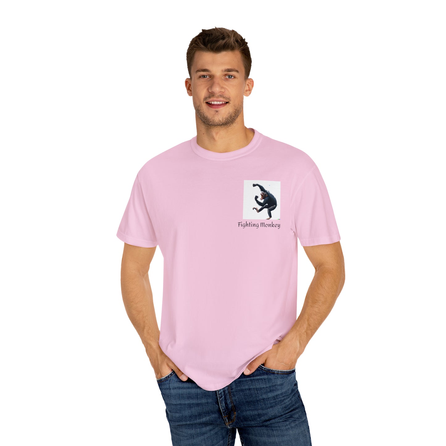 Fighting Monkey- Unisex Garment-Dyed T-shirt