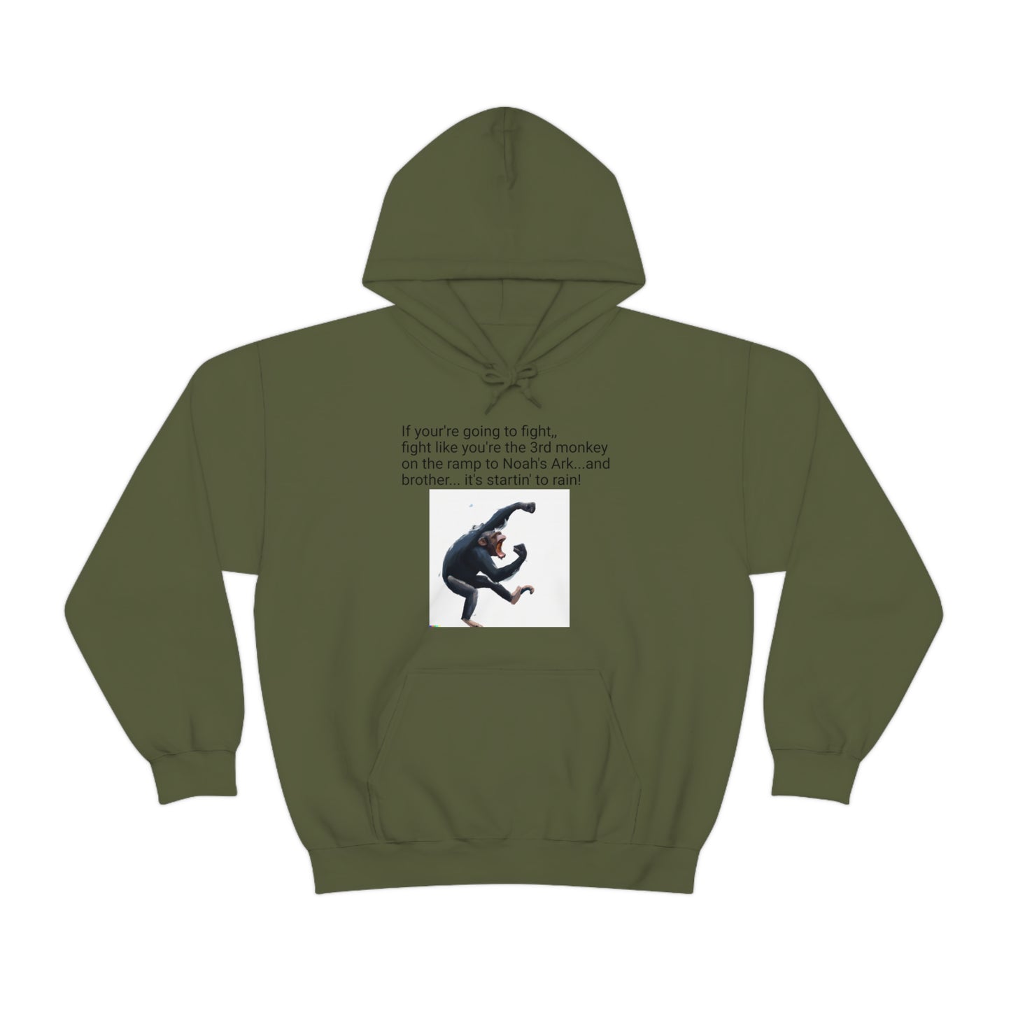 Fighting Monkey Mantra Unisex Heavy Blend™ Inspirational Hooded Sweatshirt