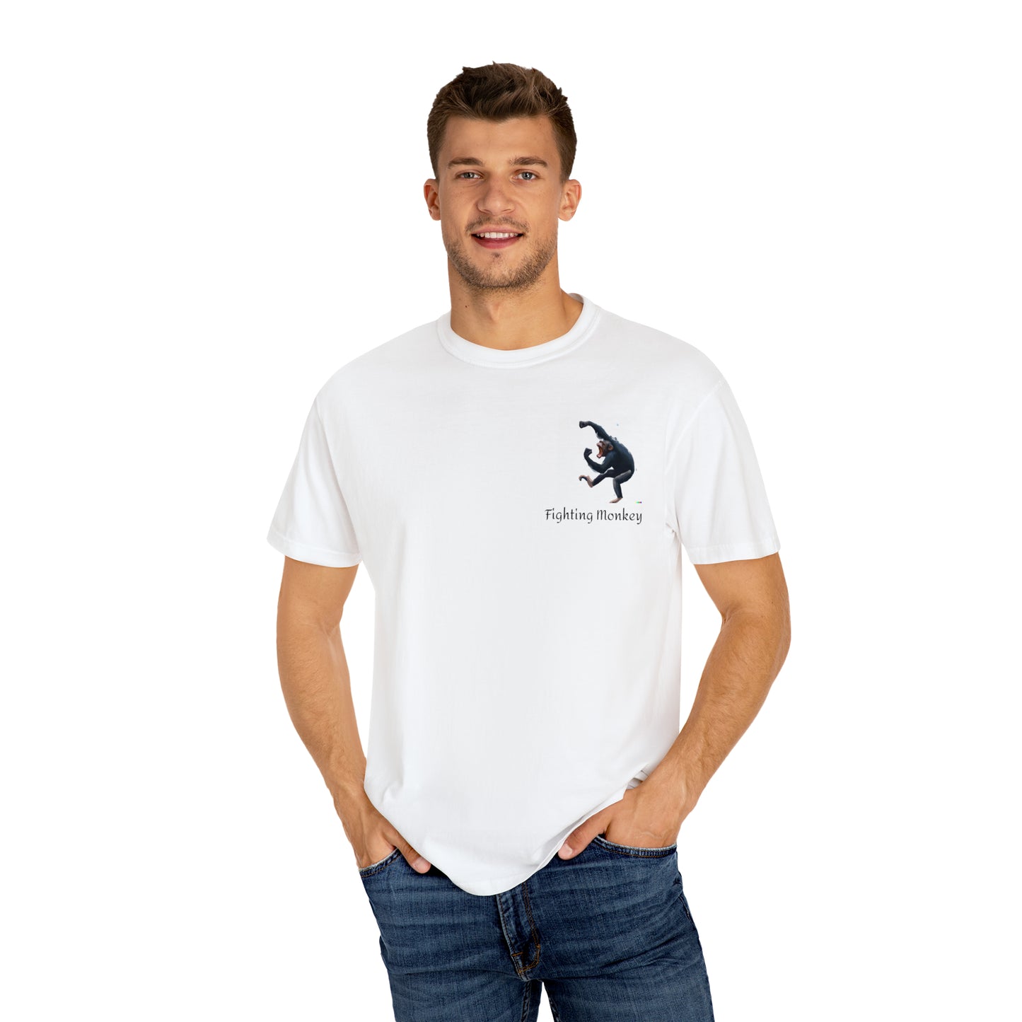 Fighting Monkey- Unisex Garment-Dyed T-shirt