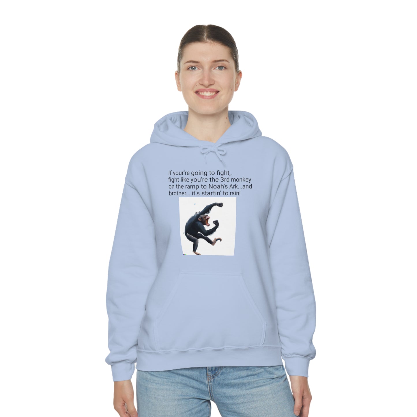Fighting Monkey Mantra Unisex Heavy Blend™ Inspirational Hooded Sweatshirt