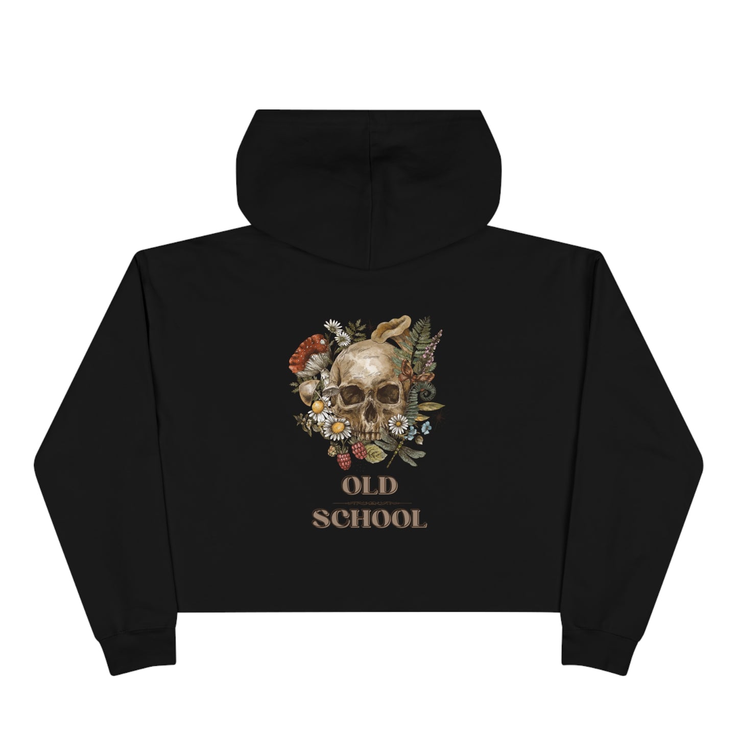 "Old School " Skull - Crop Hoodie
