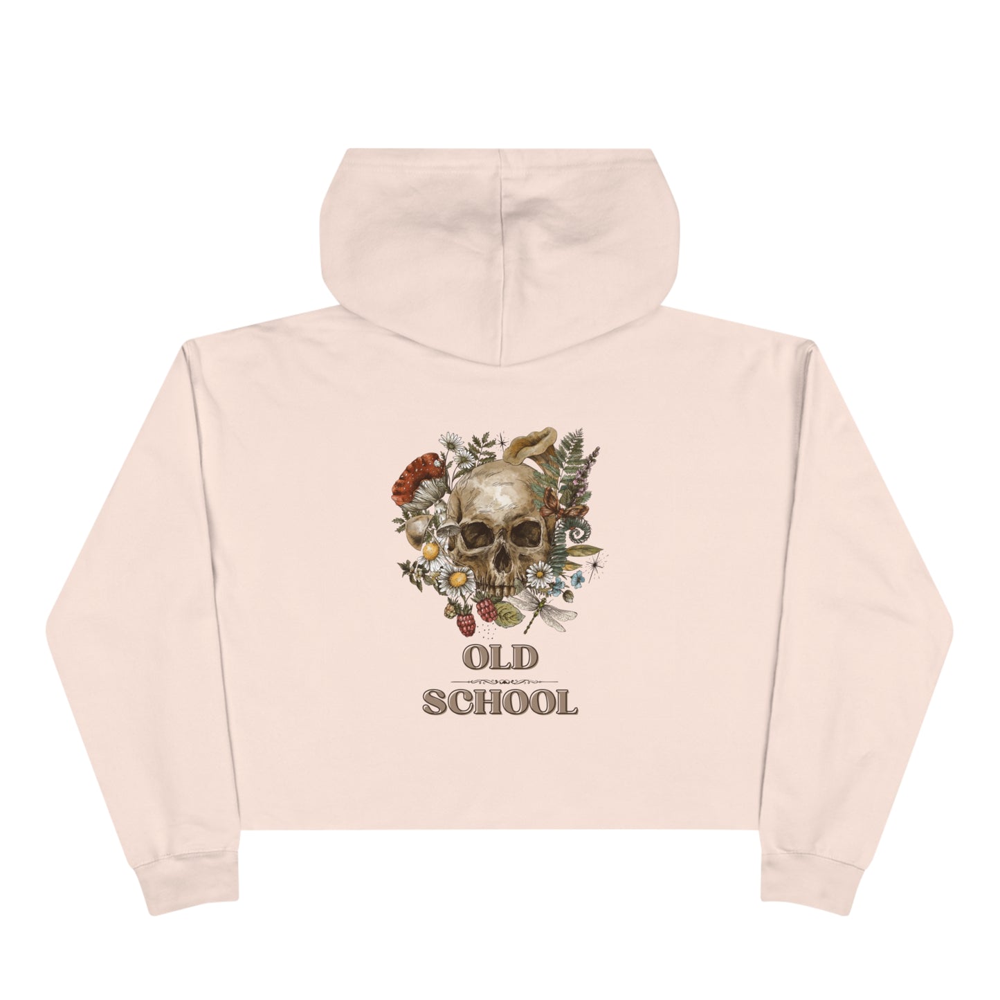 "Old School " Skull - Crop Hoodie
