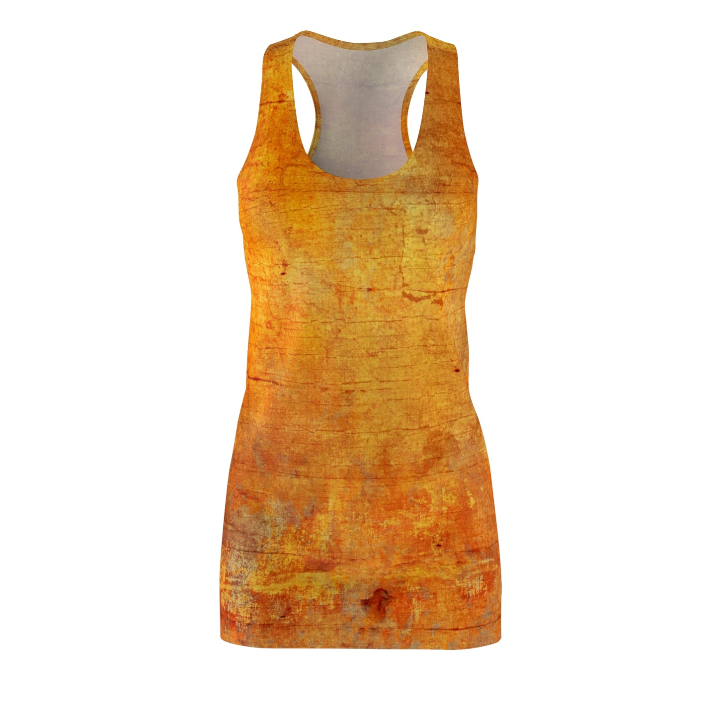 "Autumn Elegance Razorback Dress" Women's Cut & Sew Racerback Dress (AOP)