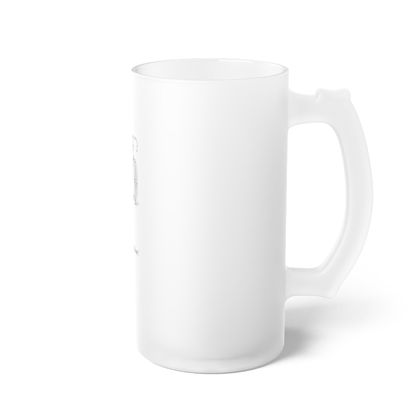 "Life is a Bike" Frosted Glass Beer Mug