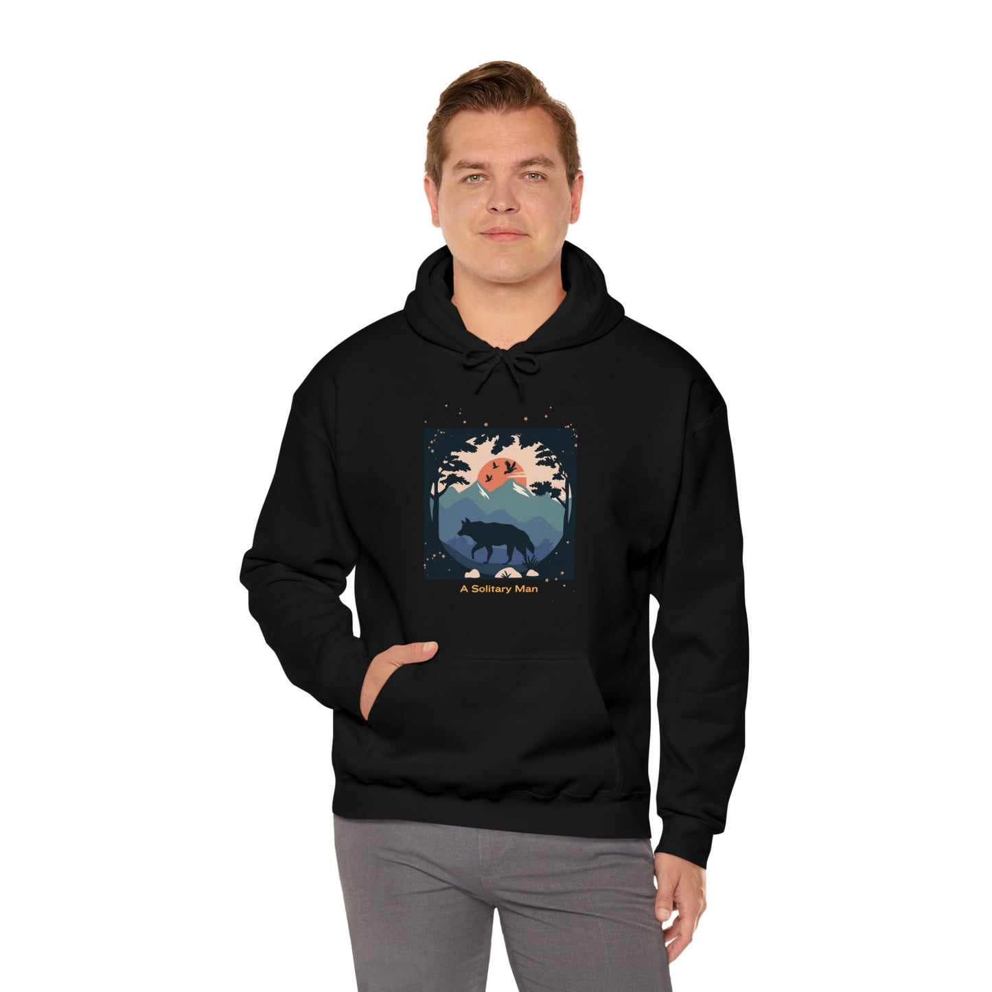 "A Solitary Man" Unisex Heavy Blend™ Hooded Sweatshirt