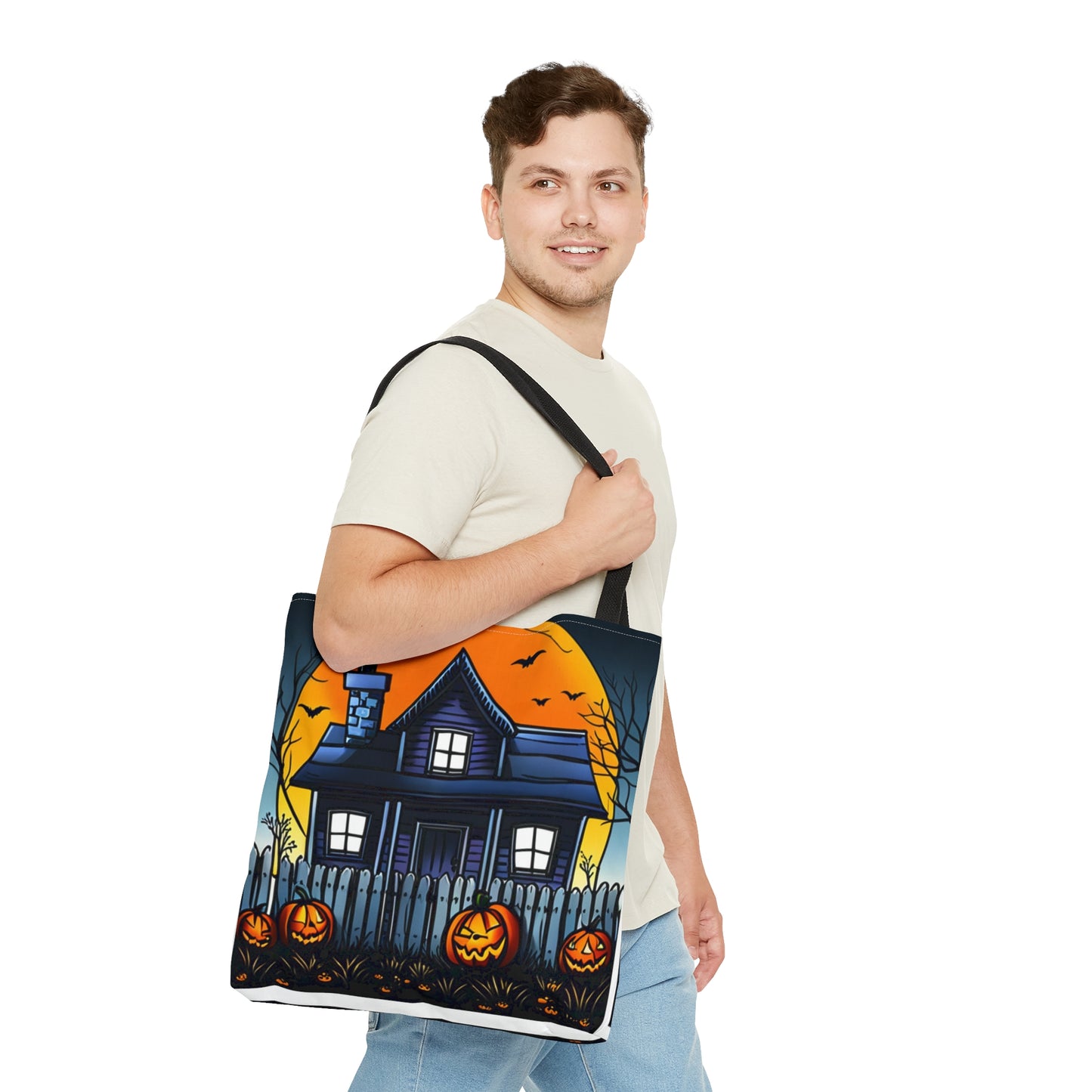 Halloween Haunted House Tote Bag (AOP)