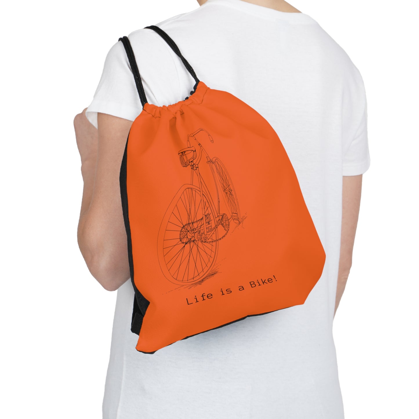Vintage Bike Outdoor Drawstring Bag