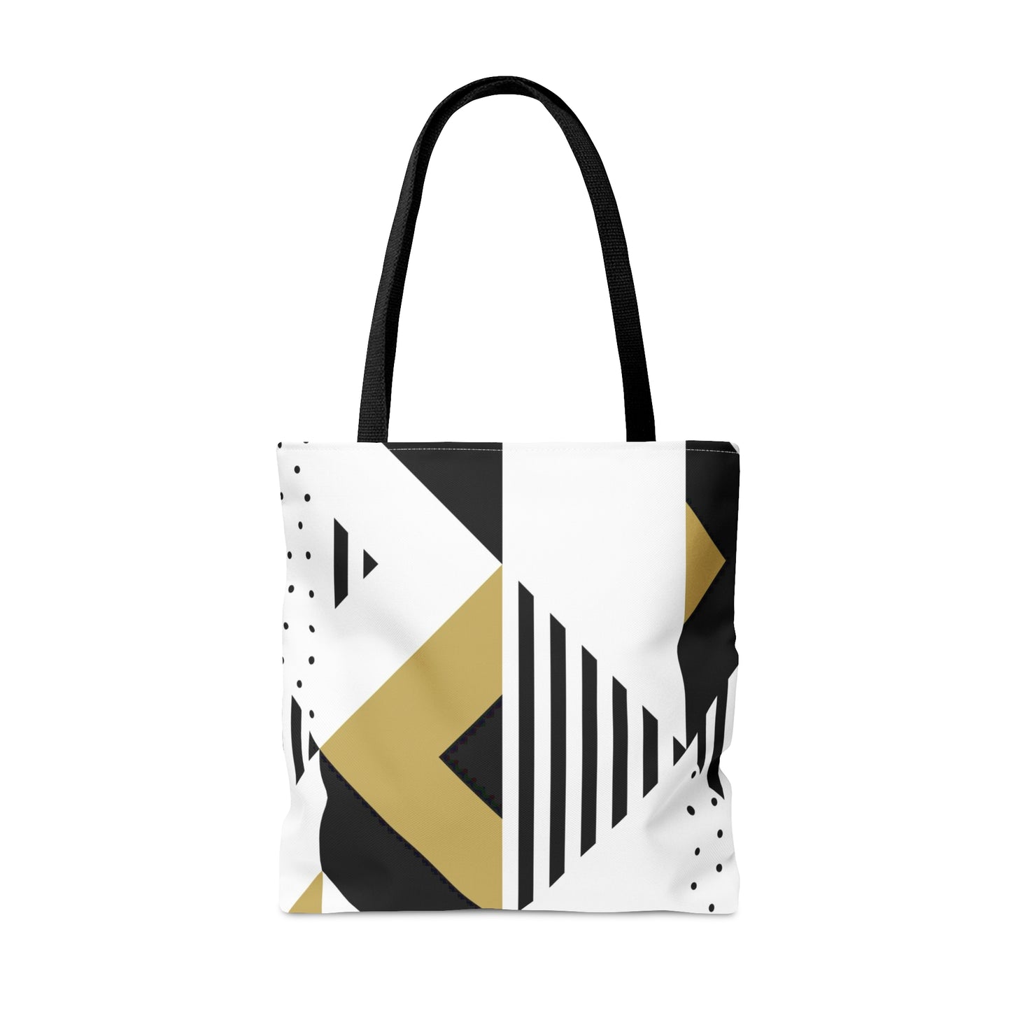 Modern Edges Black and Gold Tote Bag (AOP)