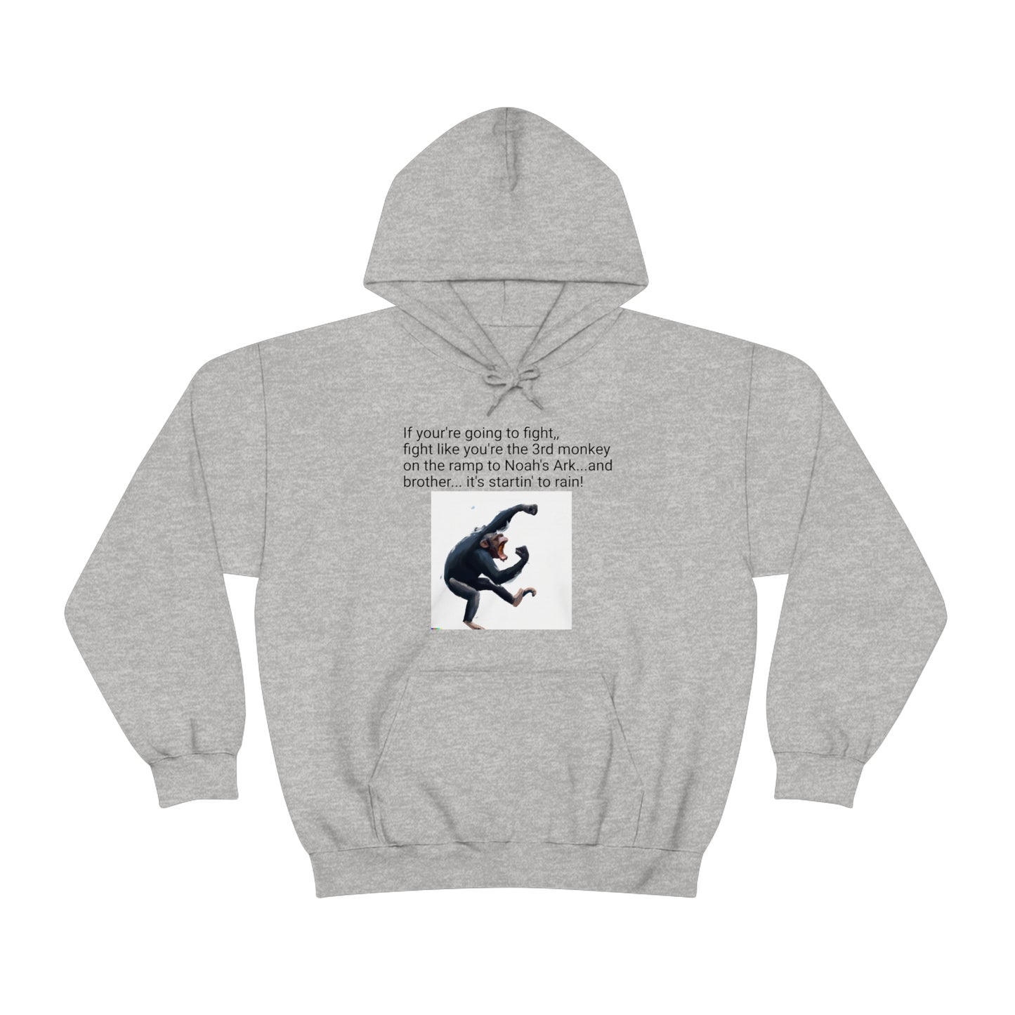 Fighting Monkey Mantra Unisex Heavy Blend™ Inspirational Hooded Sweatshirt