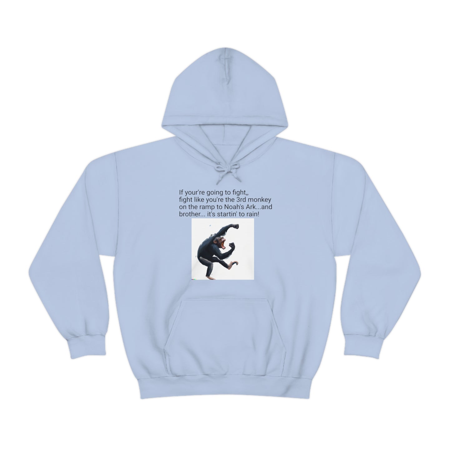 Fighting Monkey Mantra Unisex Heavy Blend™ Inspirational Hooded Sweatshirt