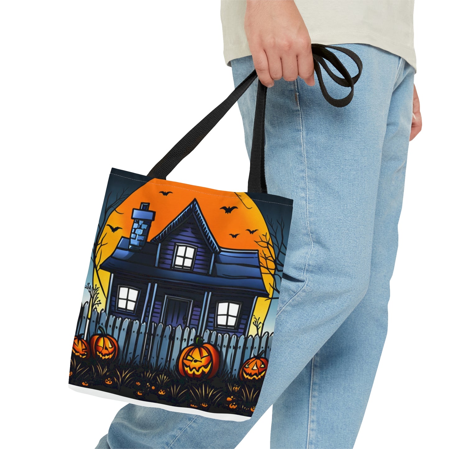 Halloween Haunted House Tote Bag (AOP)