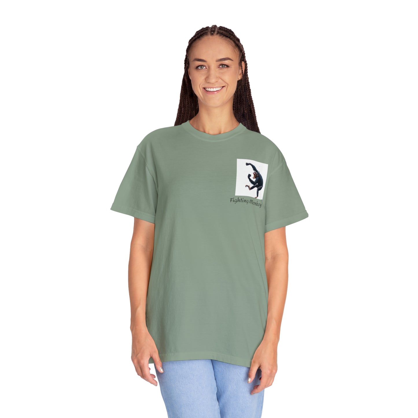 Fighting Monkey- Unisex Garment-Dyed T-shirt