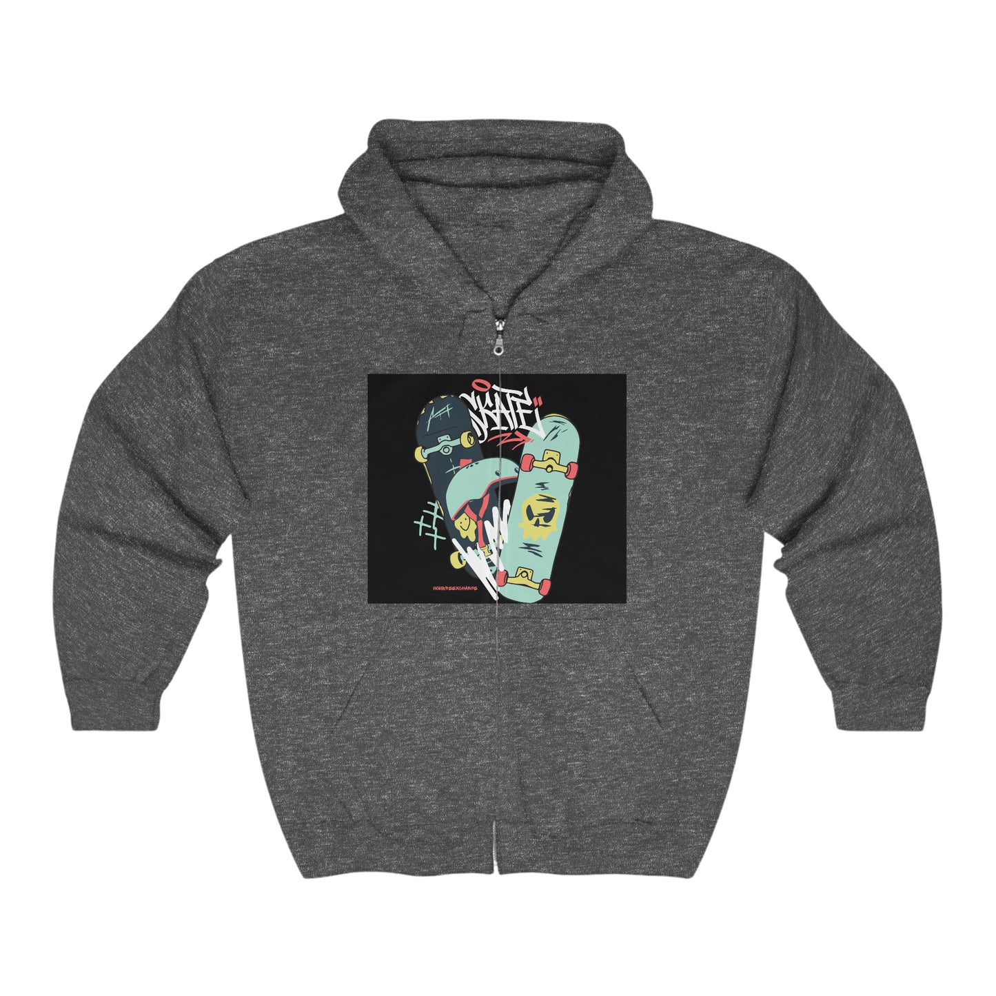 Skater HE Unisex Heavy Blend™ Full Zip Hooded Sweatshirt