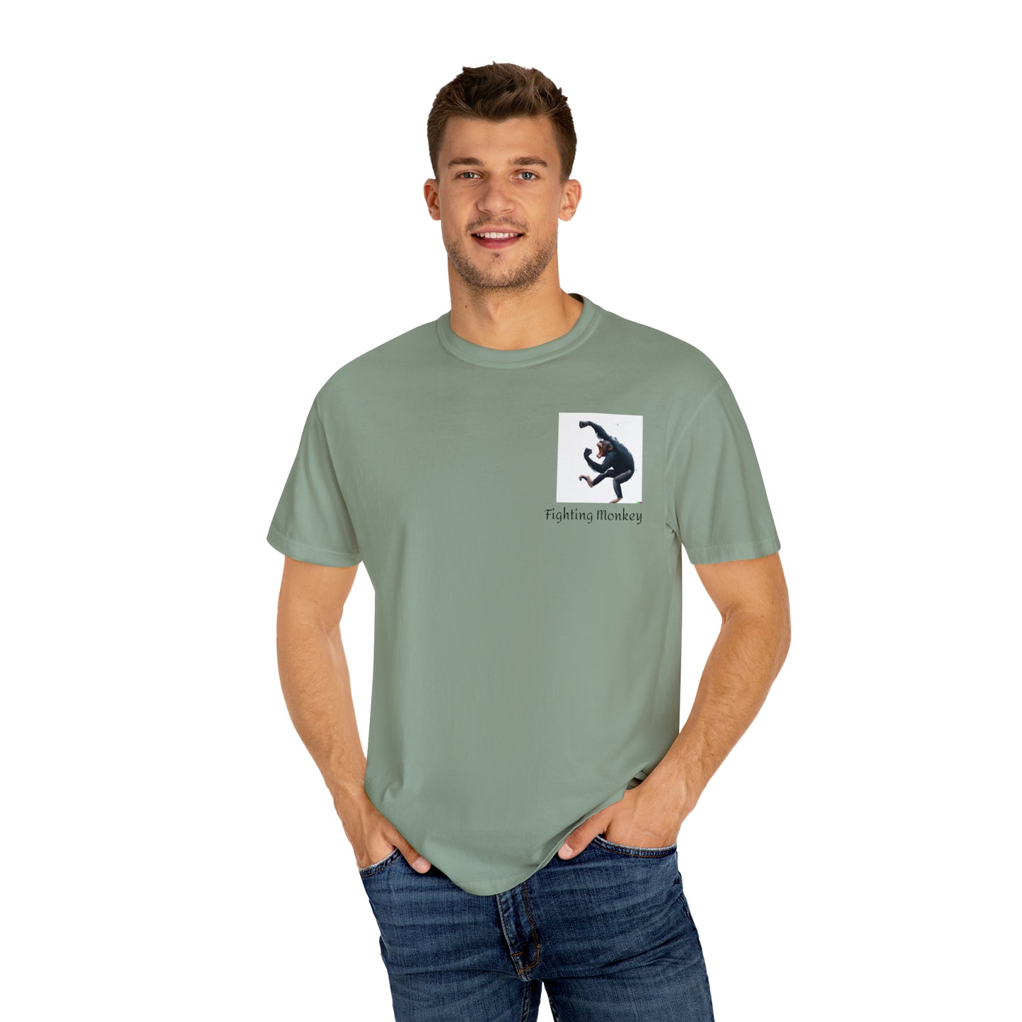 Fighting Monkey- Unisex Garment-Dyed T-shirt
