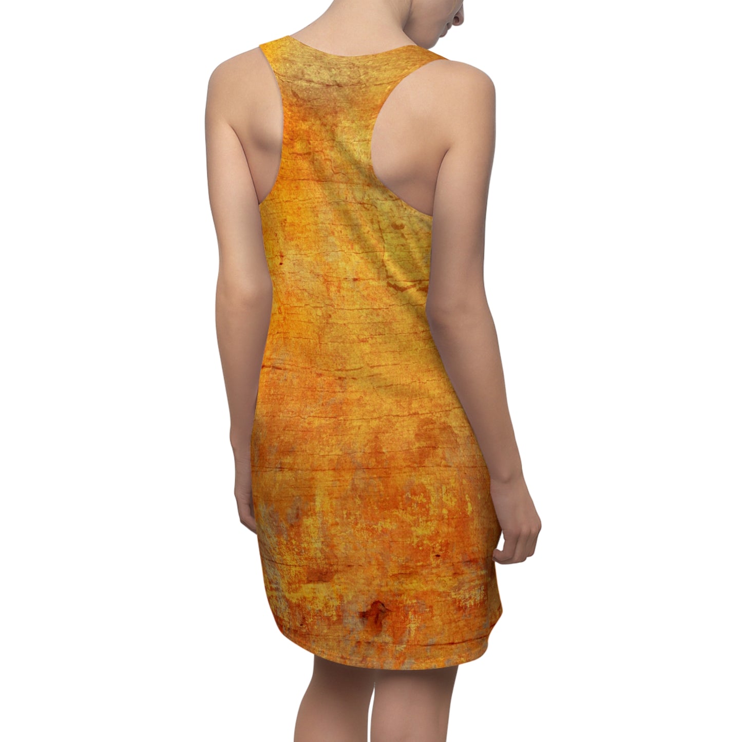 "Autumn Elegance Razorback Dress" Women's Cut & Sew Racerback Dress (AOP)