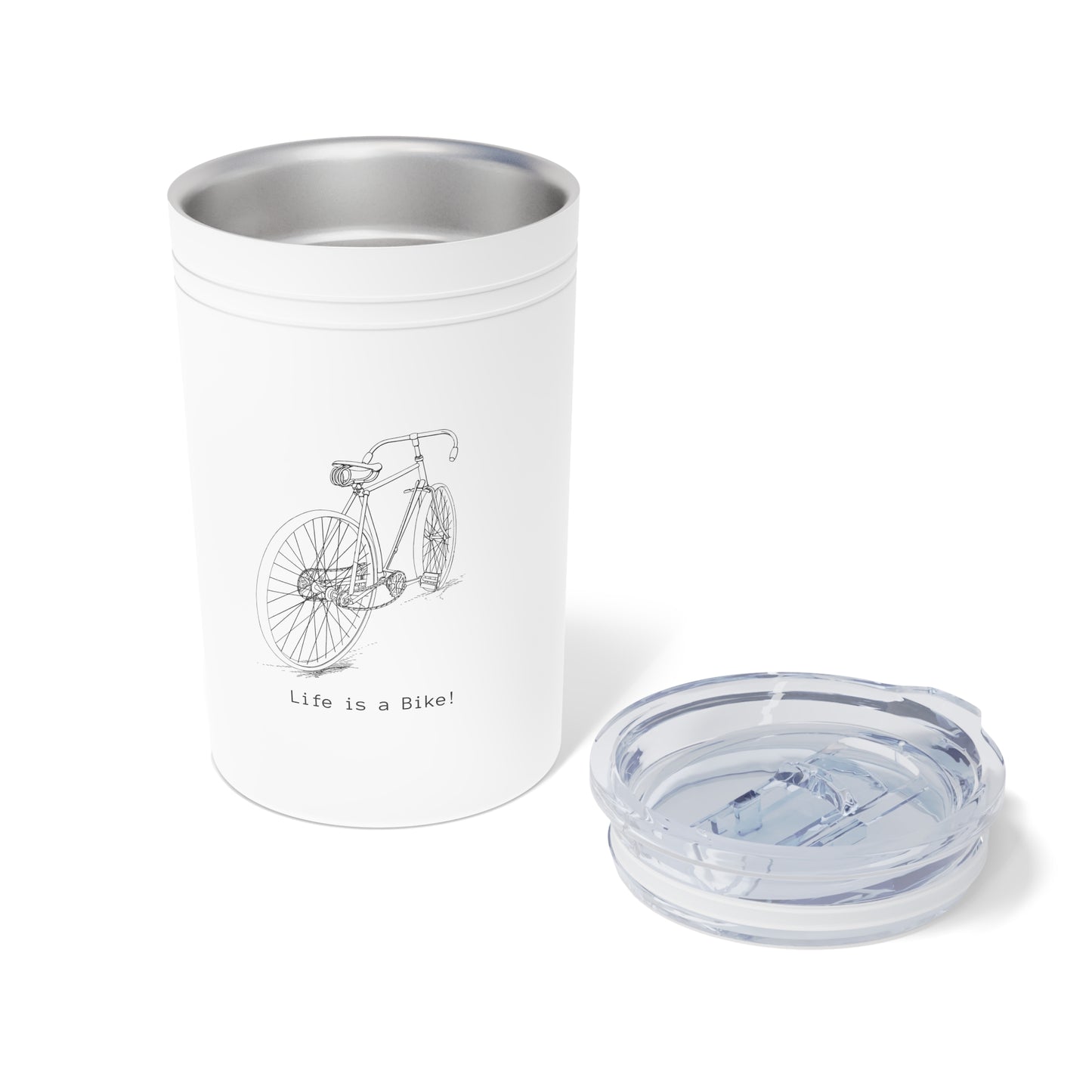 "Life is a Bike" Vintage Bike Vacuum Insulated Tumbler, 11oz