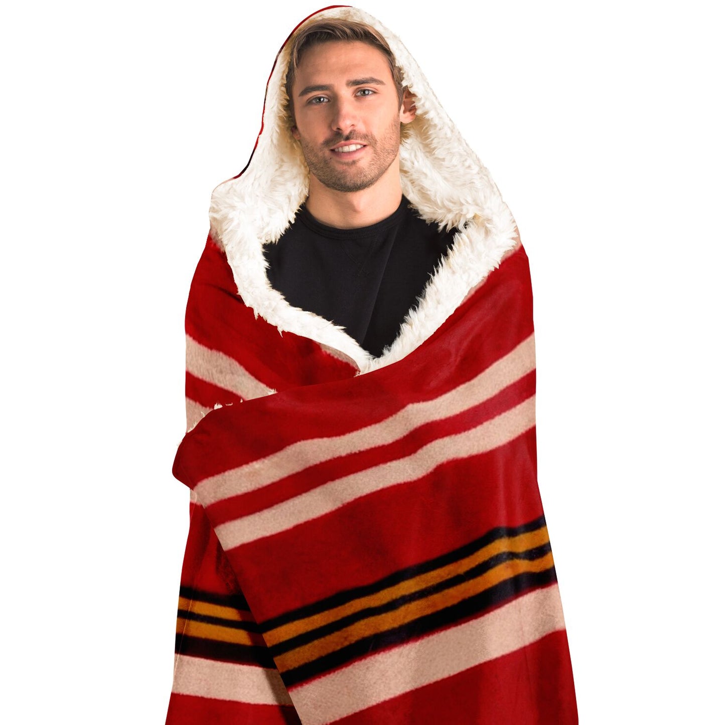 Warm and Comfy Mexican Falsa -Hooded Blanket - AOP