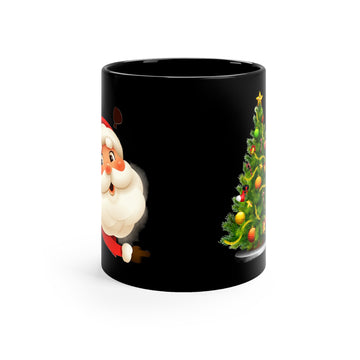 Santa's Tree -11oz Black Mug
