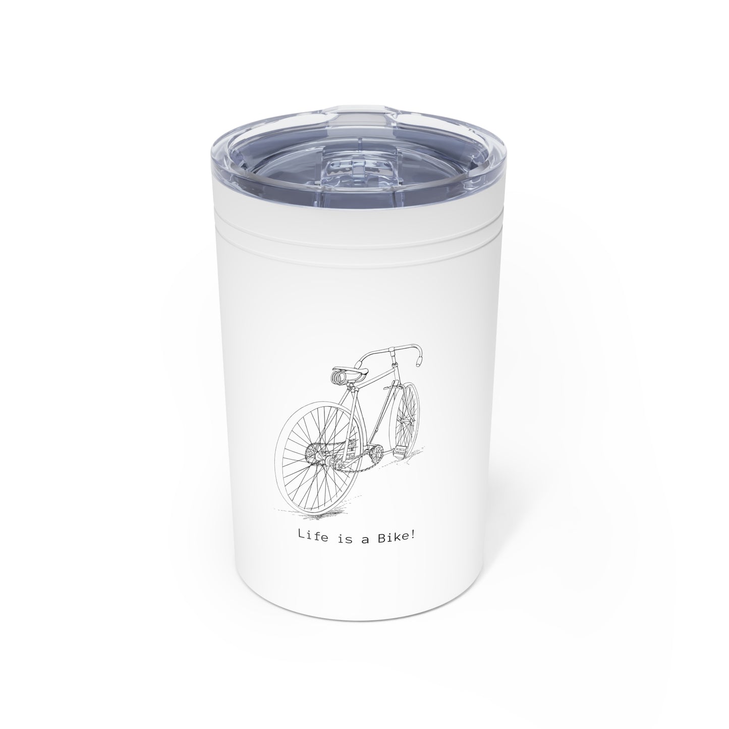 "Life is a Bike" Vintage Bike Vacuum Insulated Tumbler, 11oz
