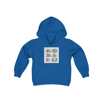 Family Hikes-Youth Heavy Blend Hooded Sweatshirt