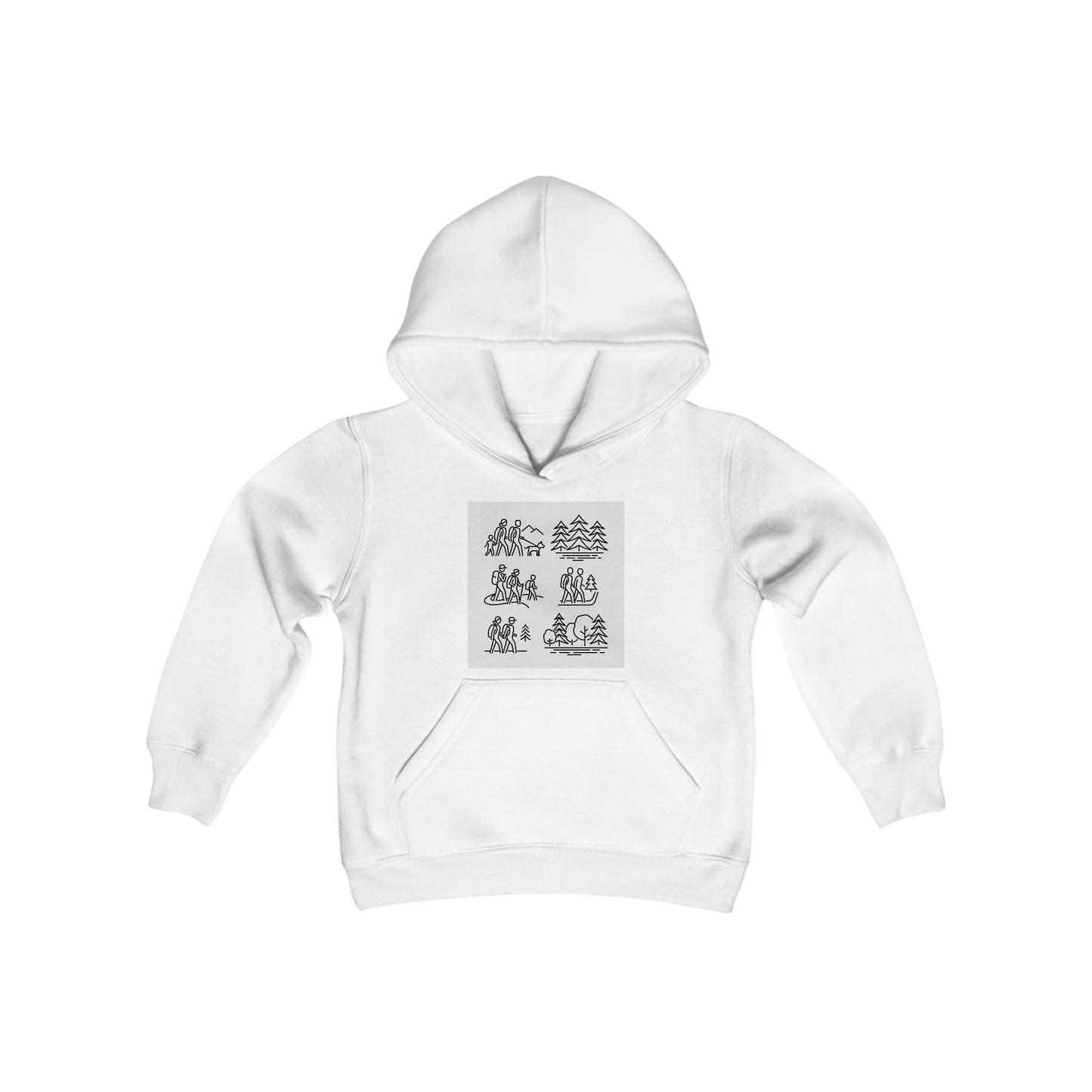 Family Hikes-Youth Heavy Blend Hooded Sweatshirt