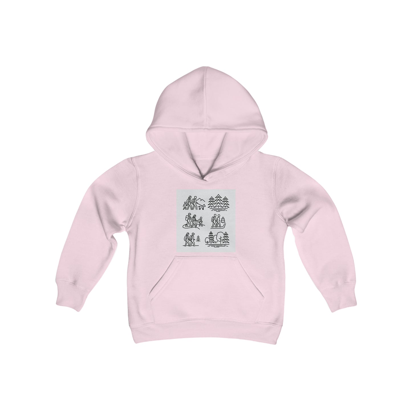 Family Hikes-Youth Heavy Blend Hooded Sweatshirt