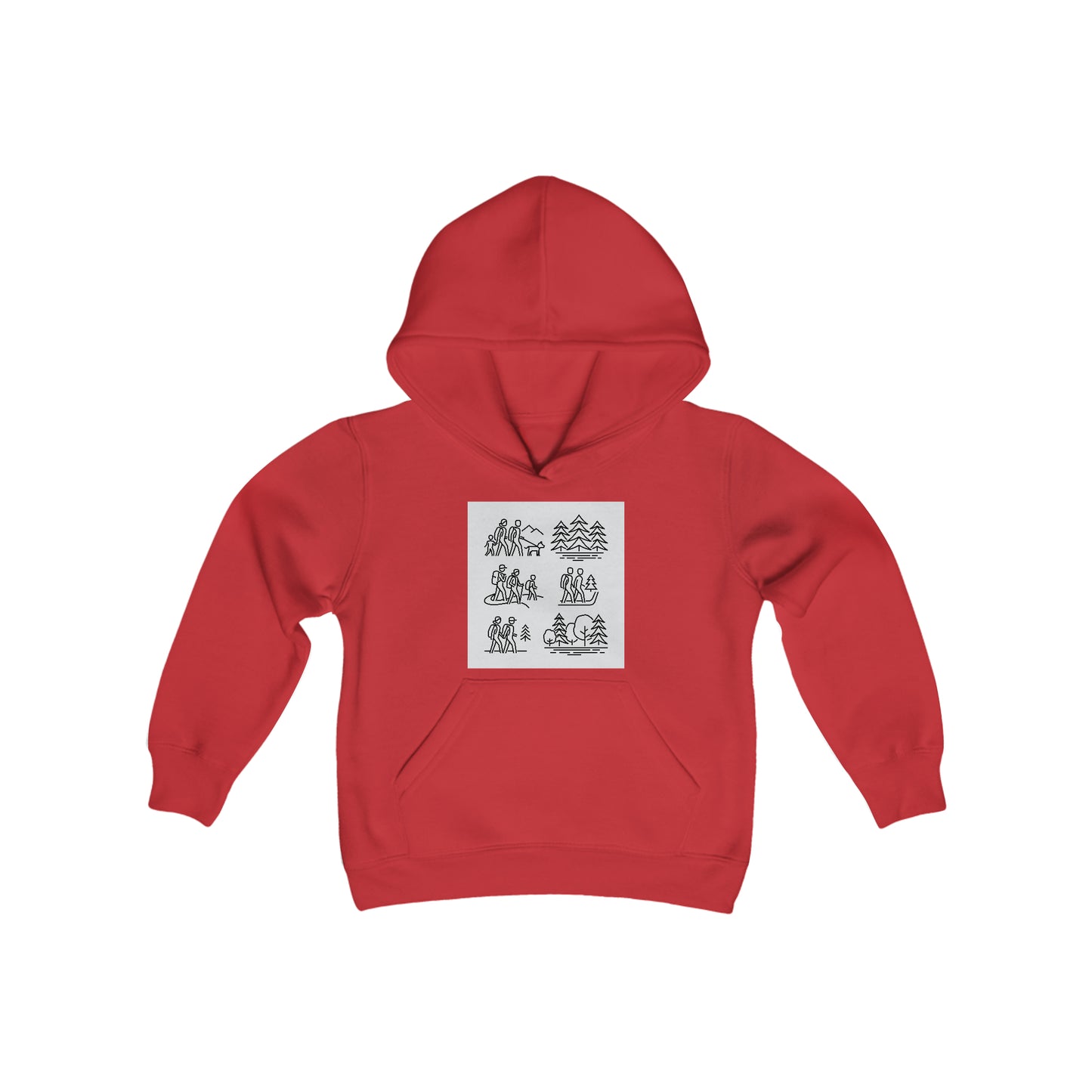 Family Hikes-Youth Heavy Blend Hooded Sweatshirt