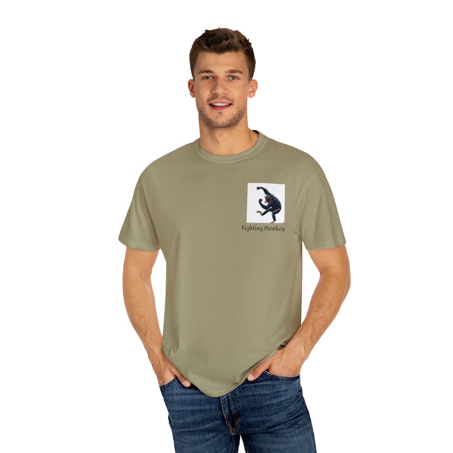 Fighting Monkey- Unisex Garment-Dyed T-shirt