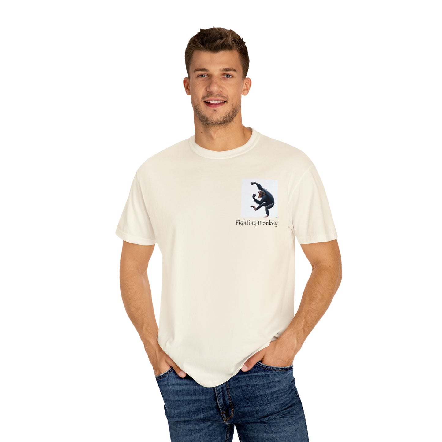 Fighting Monkey- Unisex Garment-Dyed T-shirt