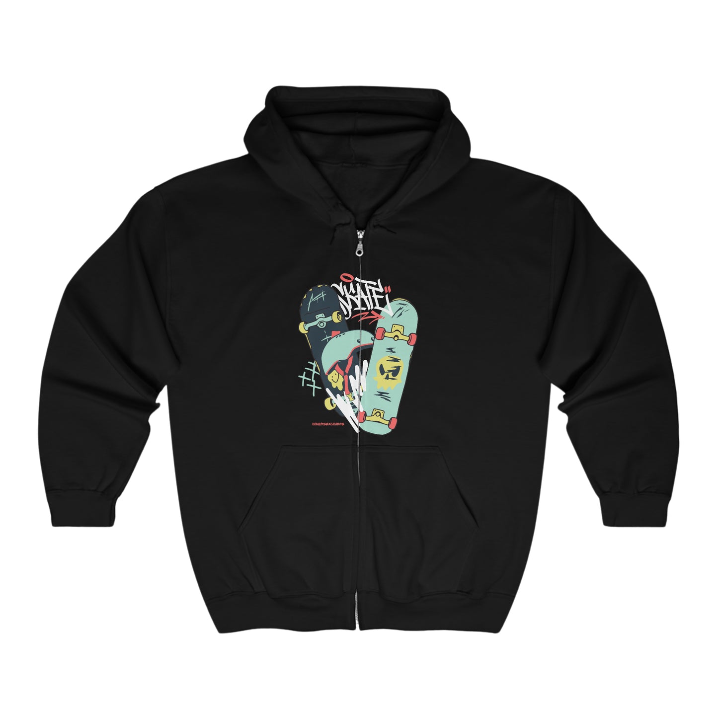 Skater HE Unisex Heavy Blend™ Full Zip Hooded Sweatshirt