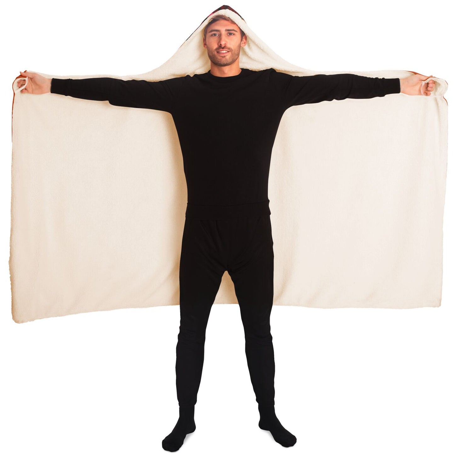Fall Colored Mexican Falsa Hooded Blanket - AOP
