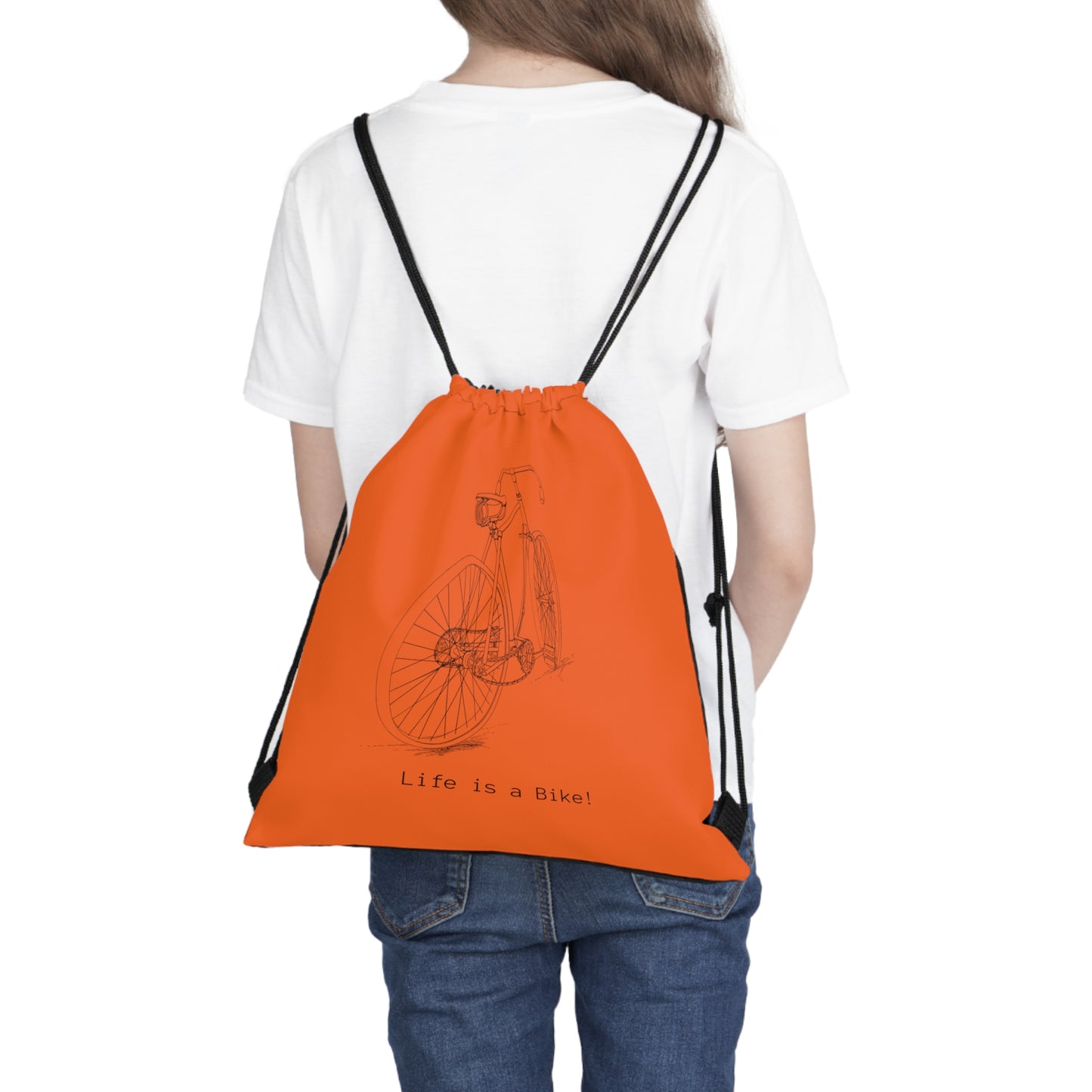 Vintage Bike Outdoor Drawstring Bag