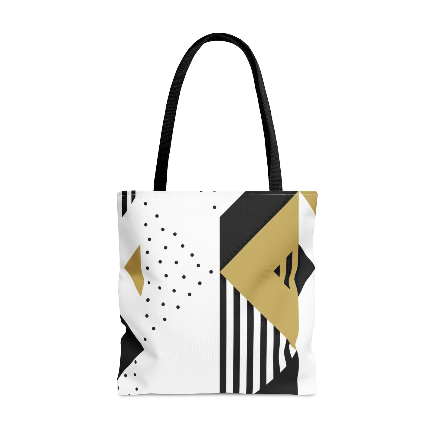 Modern Edges Black and Gold Tote Bag (AOP)