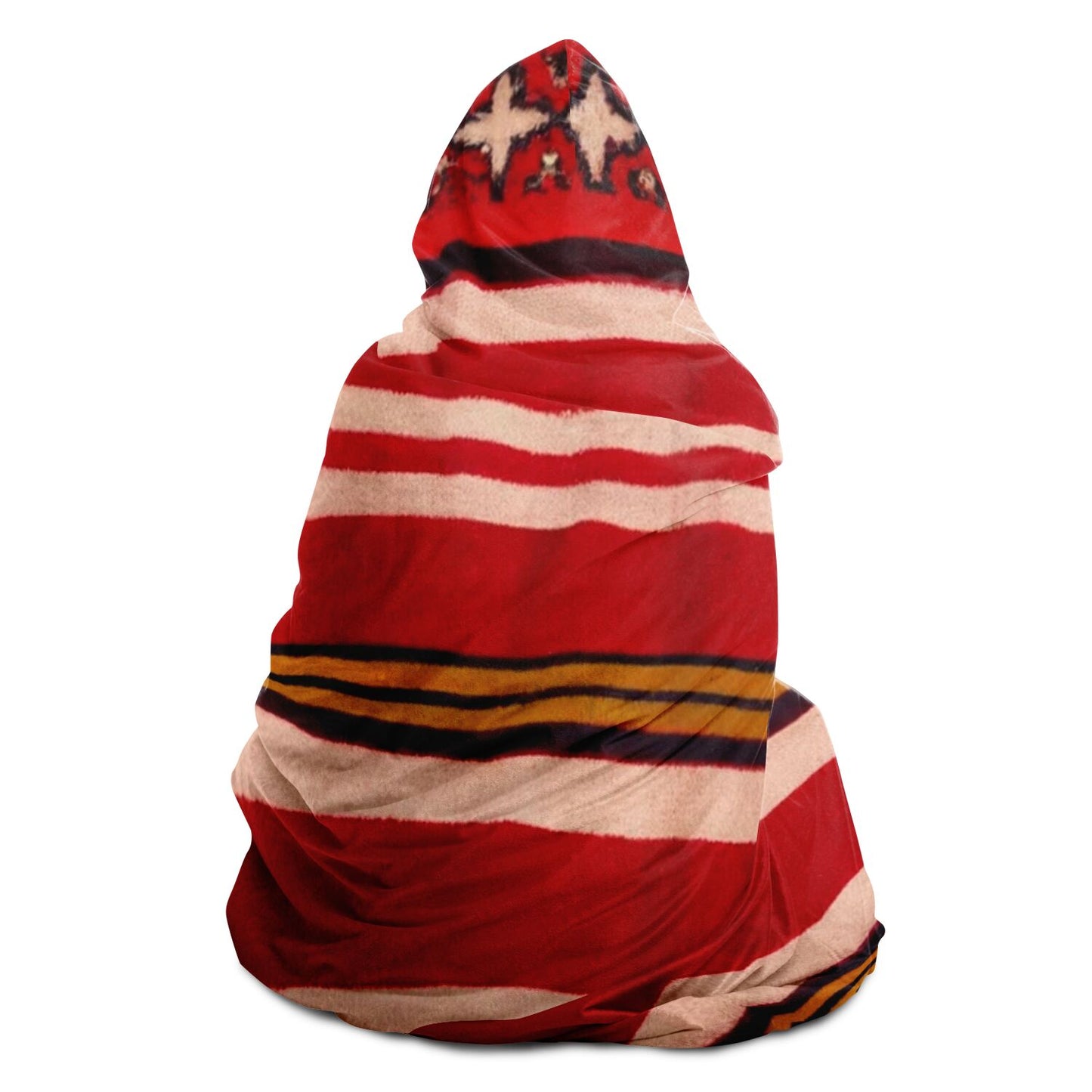 Warm and Comfy Mexican Falsa -Hooded Blanket - AOP