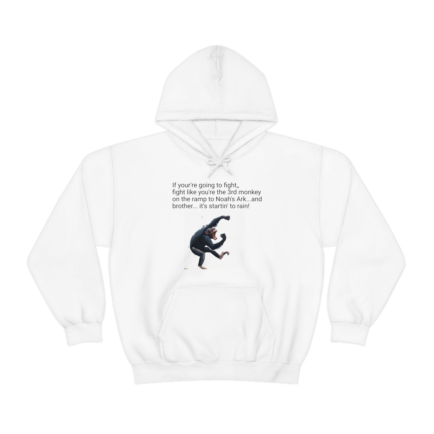 Fighting Monkey Mantra Unisex Heavy Blend™ Inspirational Hooded Sweatshirt