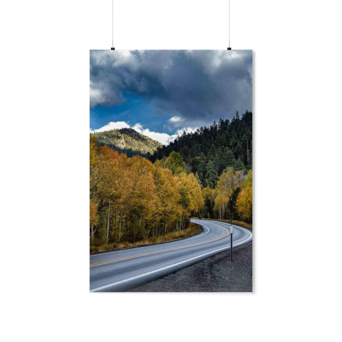 Cruising Hope Valley in Fall -Premium Matte Vertical Posters