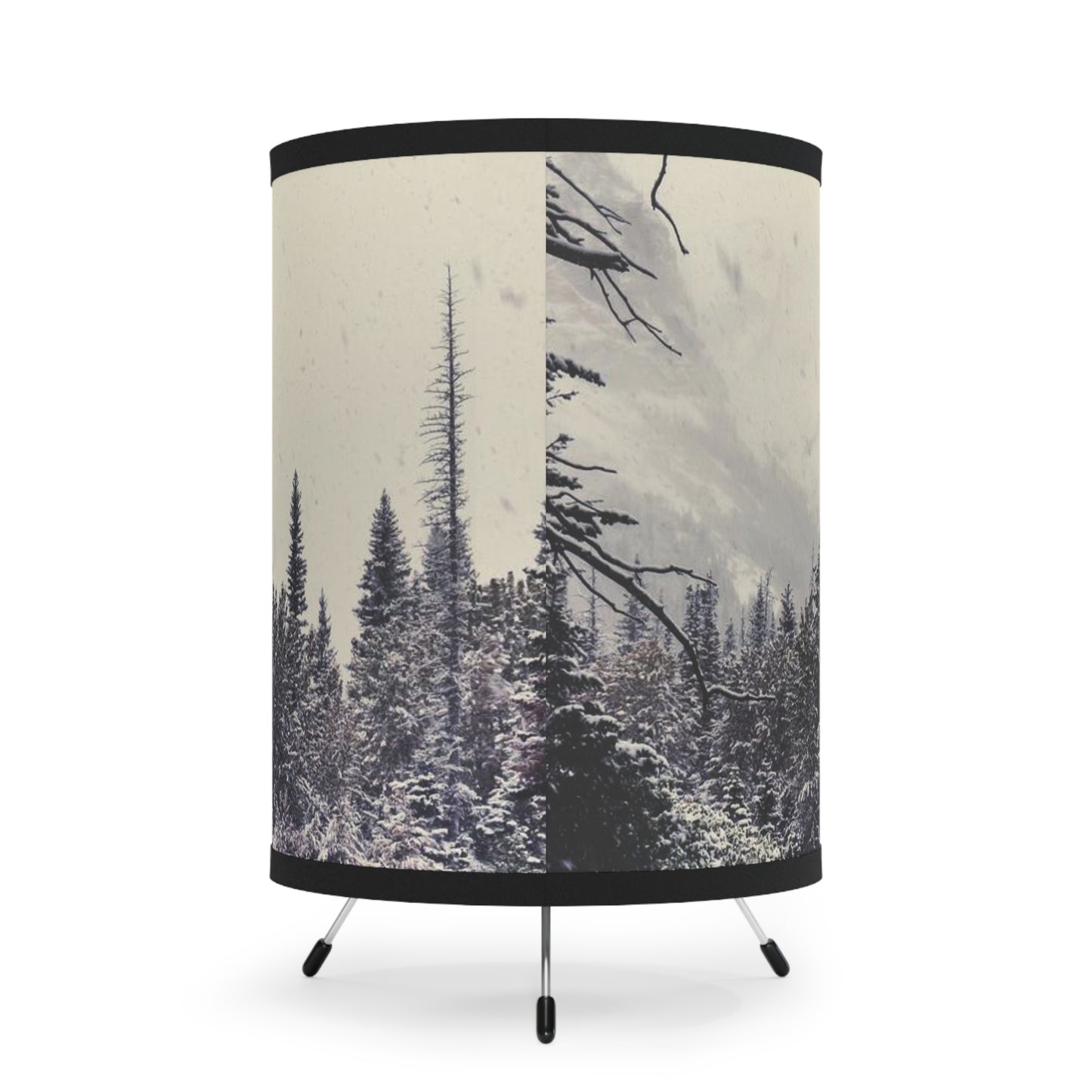 Mountain High- Tripod Lamp with High-Res Printed Shade, US\CA plug