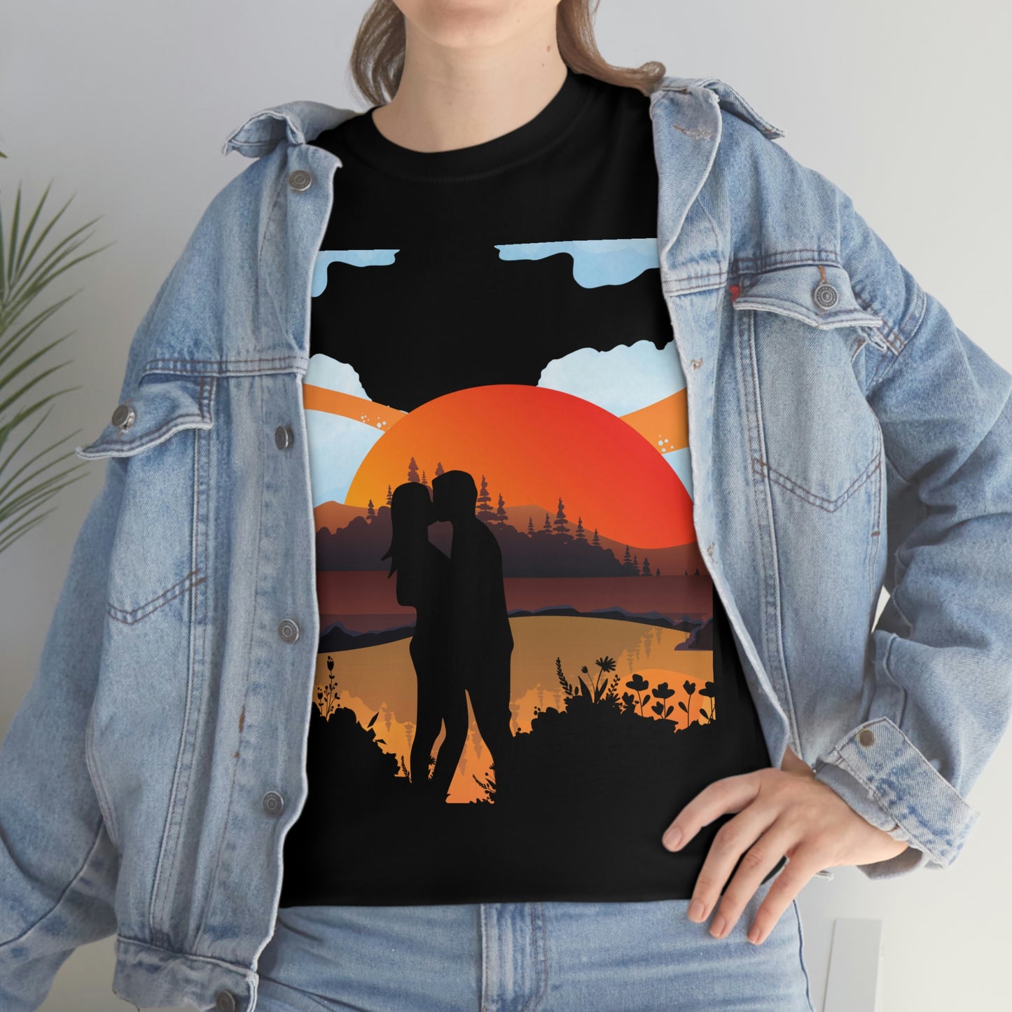 Sunset Couple- Unisex Heavy Cotton Tee