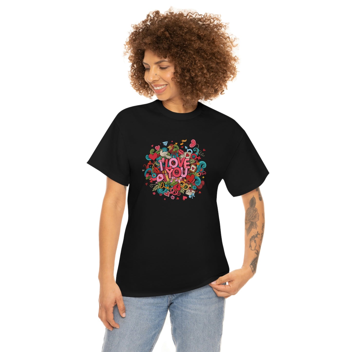 I Love You Collage -Unisex Heavy Cotton Tee