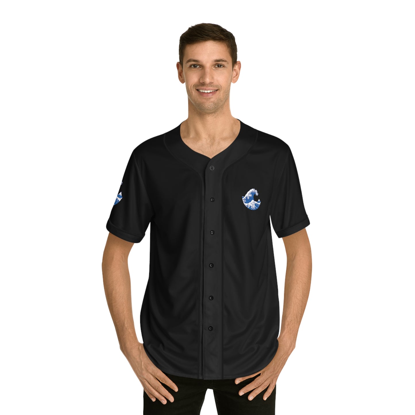 The Great White Surf -Men's Baseball Jersey (AOP)