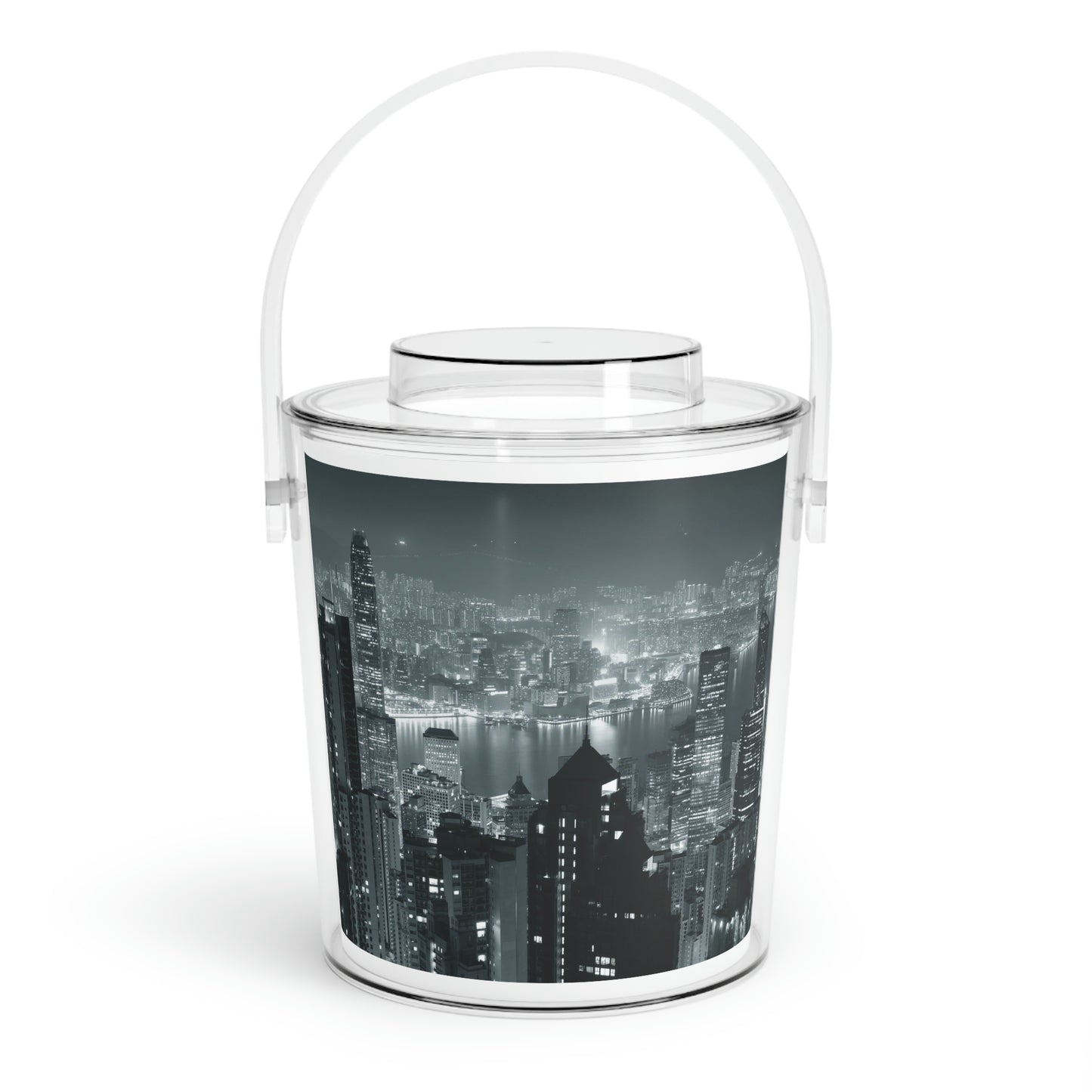 City Lights Ice Bucket with Tongs