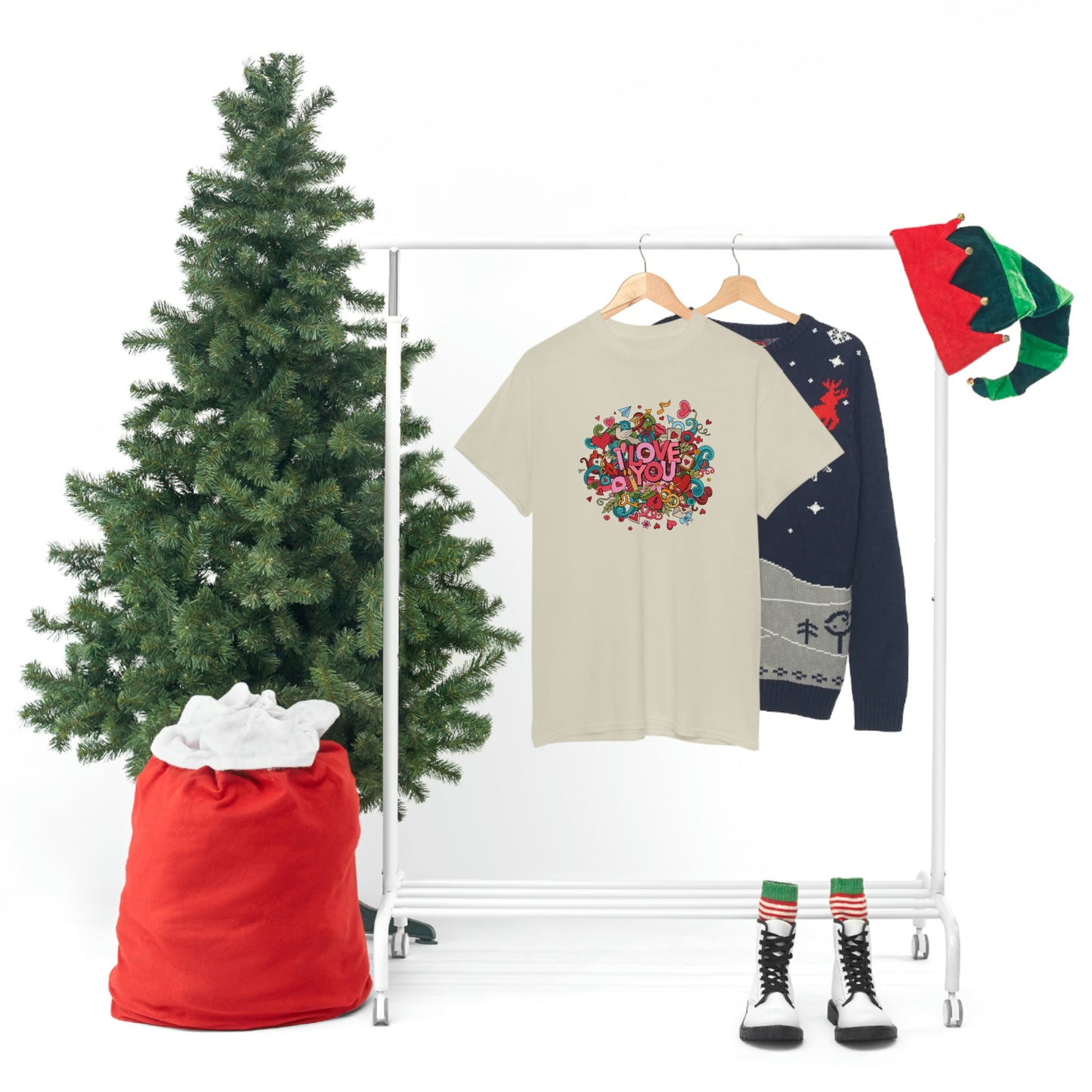 I Love You Collage -Unisex Heavy Cotton Tee