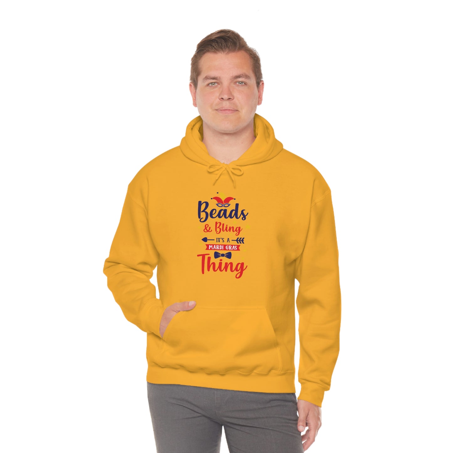 Mardi Gras Beads-Unisex Heavy Blend™ Hooded Sweatshirt