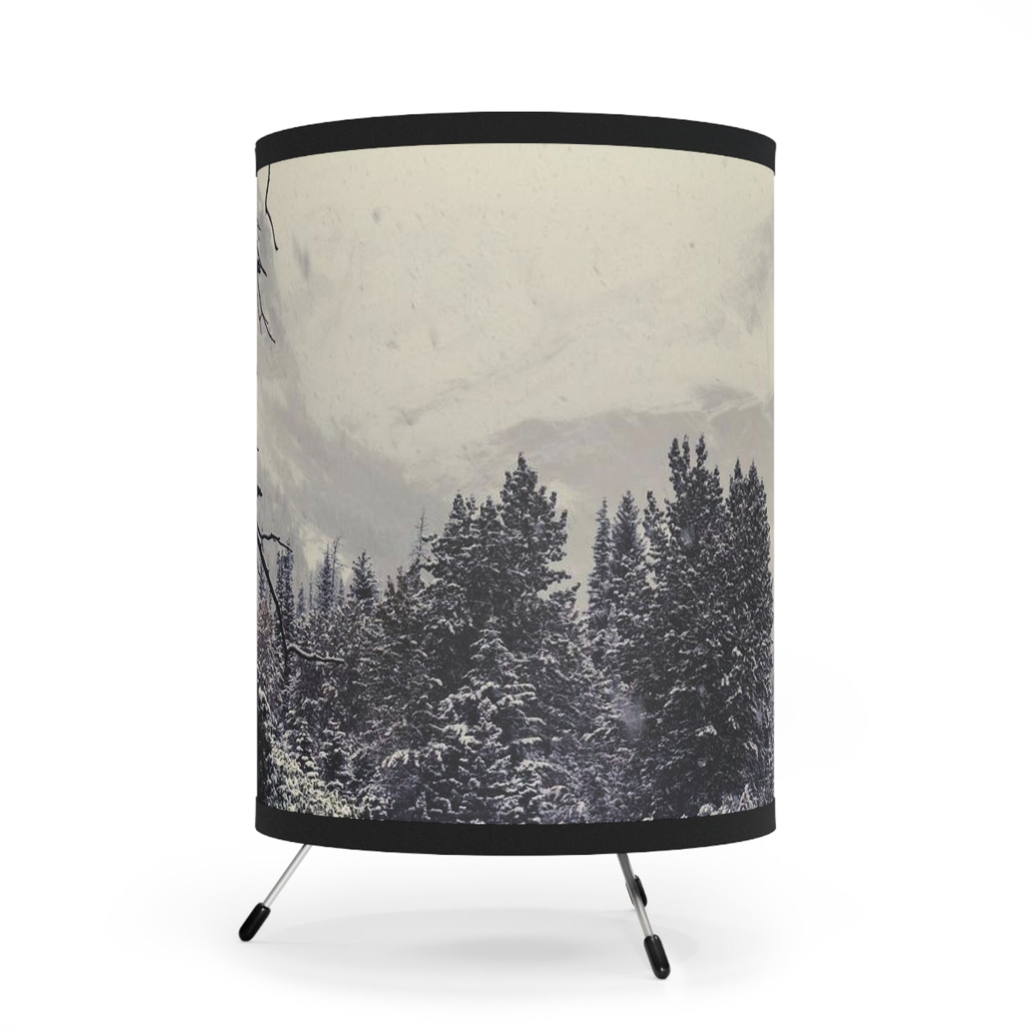 Mountain High- Tripod Lamp with High-Res Printed Shade, US\CA plug