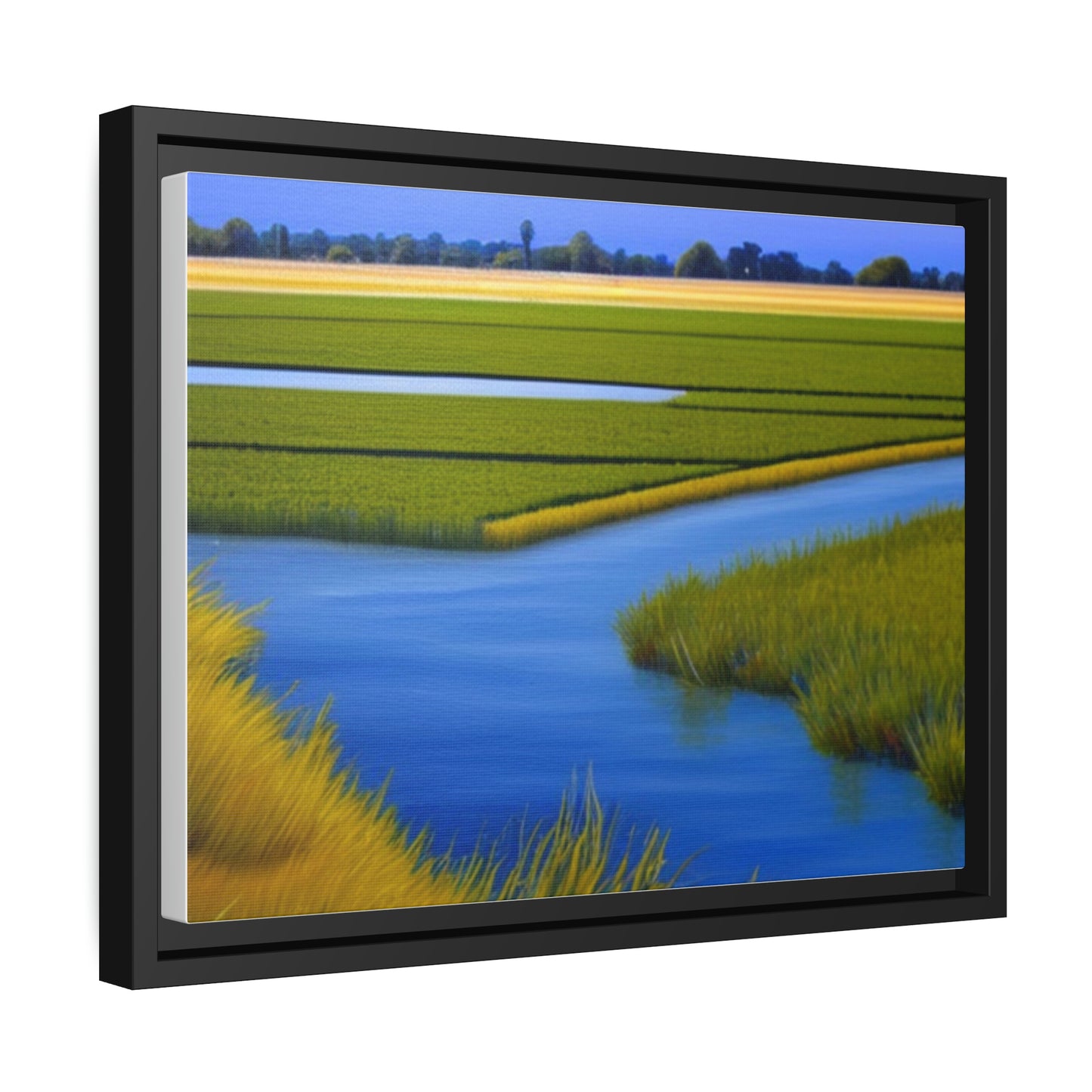 Sacramento Delta Image - Matte Canvas, Black Frame
