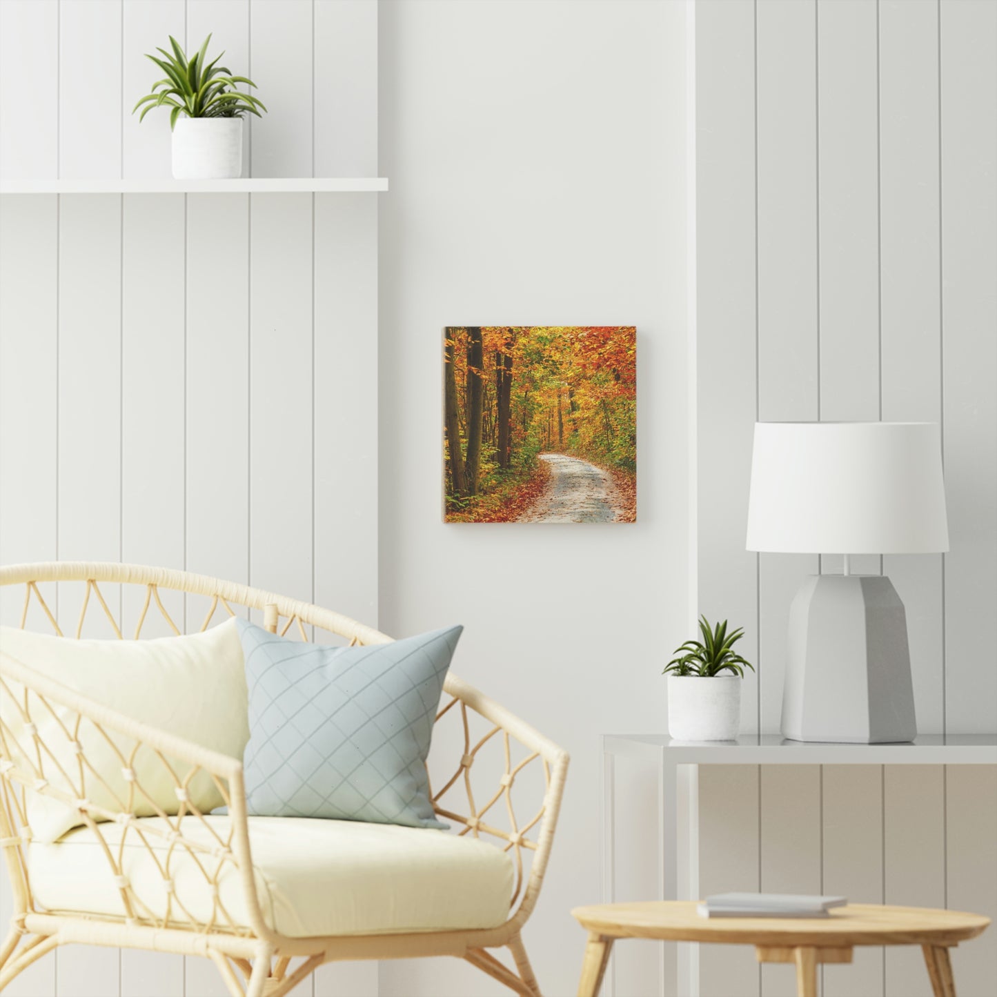 Fall Colors by the Road- Wood Canvas