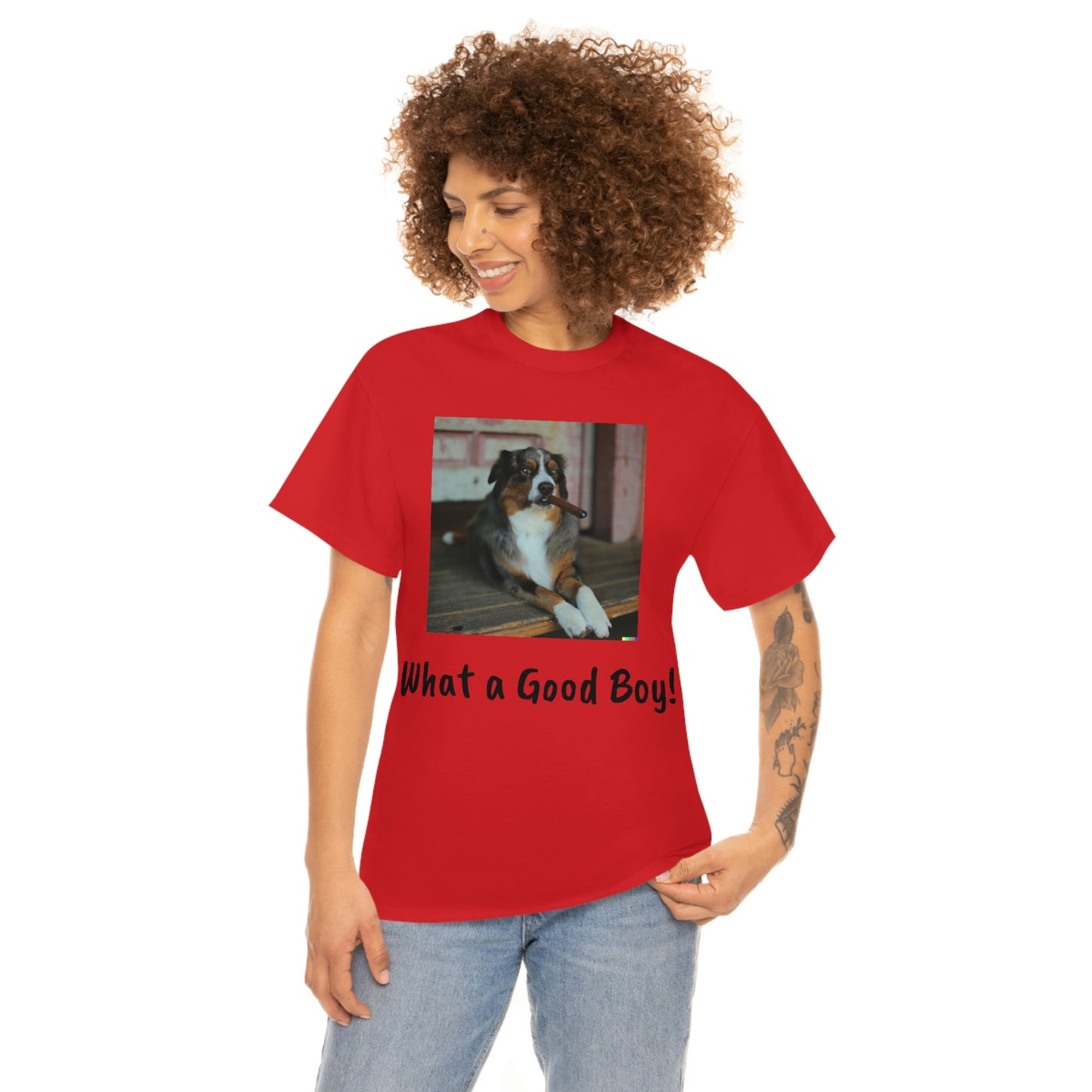 Aussie Smokin a Cigar - Unisex Heavy Cotton Tee