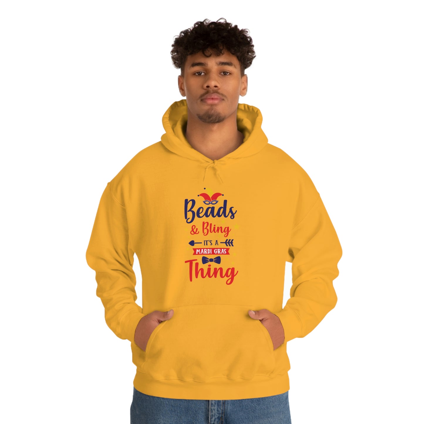 Mardi Gras Beads-Unisex Heavy Blend™ Hooded Sweatshirt
